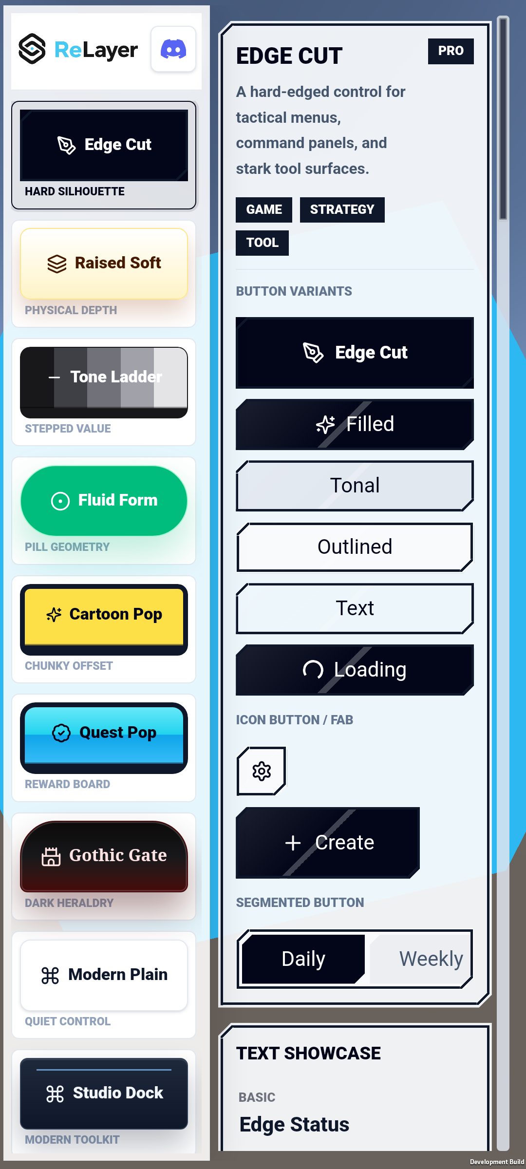ReLayer portrait showcase running on Android